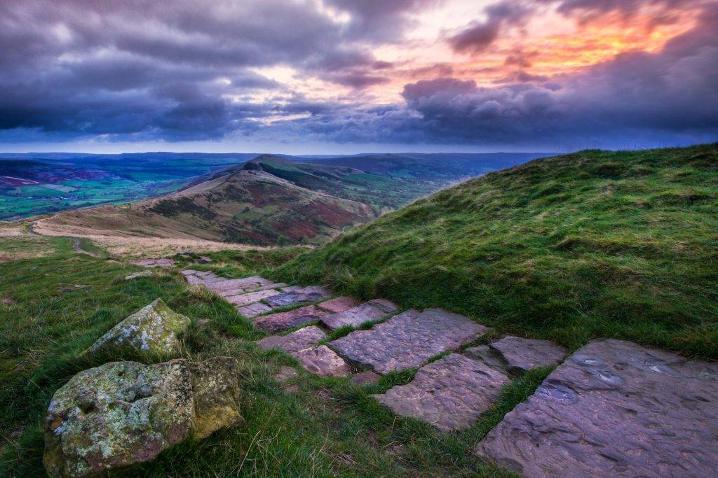 Mam Tor is an iconic peak in the Derbyshire Peak District.